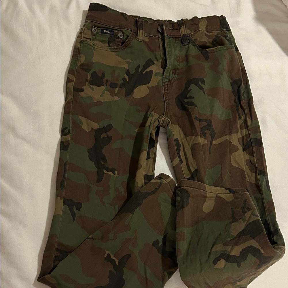 Boys Polo by Ralph Lauren Green Camouflage Pants